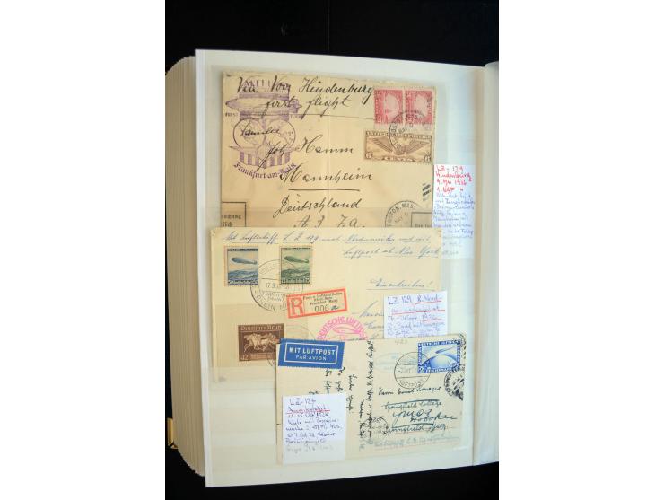 1928/39, reichhaltige Sammlung Zeppelinbriefe und -karten, dabei gute Frankaturen, Vertragsstaaten, Südamerikanische Post etc