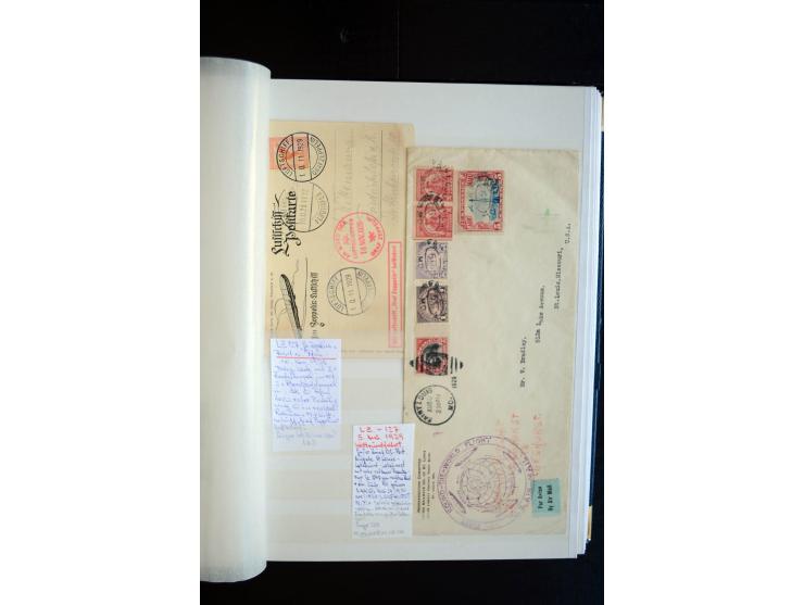 1928/39, reichhaltige Sammlung Zeppelinbriefe und -karten, dabei gute Frankaturen, Vertragsstaaten, Südamerikanische Post etc