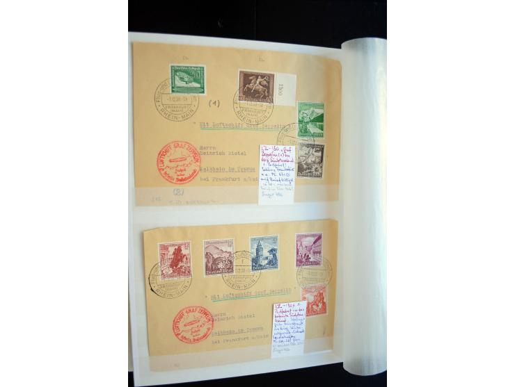 1928/39, reichhaltige Sammlung Zeppelinbriefe und -karten, dabei gute Frankaturen, Vertragsstaaten, Südamerikanische Post etc