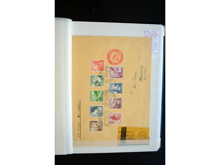 1928/39, reichhaltige Sammlung Zeppelinbriefe und -karten, dabei gute Frankaturen, Vertragsstaaten, Südamerikanische Post etc