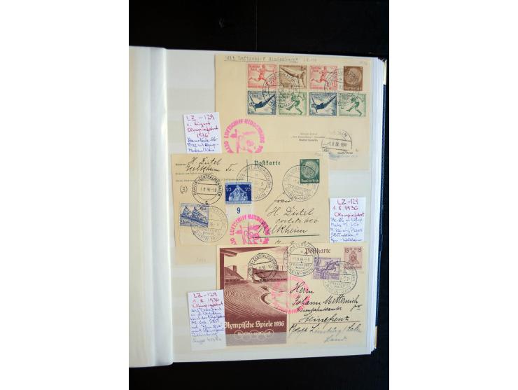 1928/39, reichhaltige Sammlung Zeppelinbriefe und -karten, dabei gute Frankaturen, Vertragsstaaten, Südamerikanische Post etc