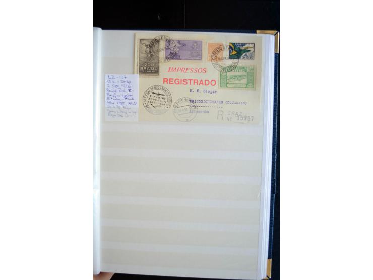 1928/39, reichhaltige Sammlung Zeppelinbriefe und -karten, dabei gute Frankaturen, Vertragsstaaten, Südamerikanische Post etc
