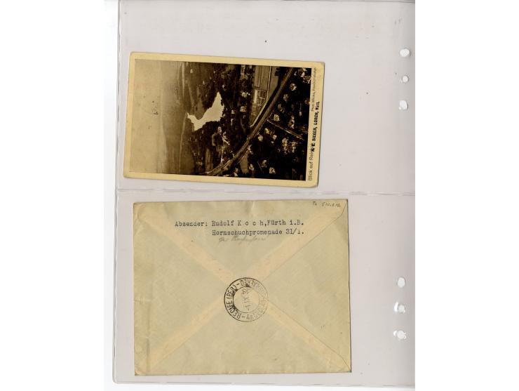 1929/39, interessante Sammlung mit über 50 Briefen, Karten und wenigen älteren Ansichtskarten, dabei gute Frankaturen, besser