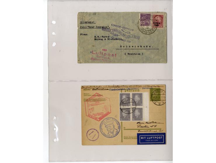 1929/39, interessante Sammlung mit über 50 Briefen, Karten und wenigen älteren Ansichtskarten, dabei gute Frankaturen, besser