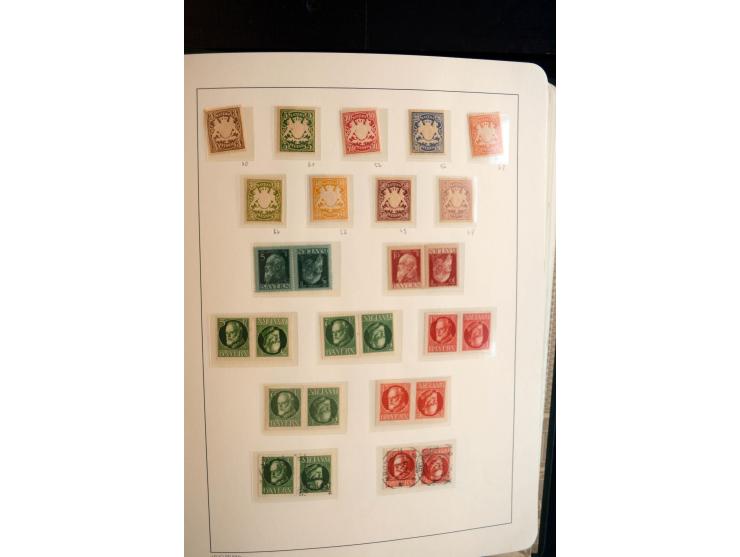 Baden bis Württemberg, ungebrauchte und gestempelte Sammlung mit u.a. Bayern Mi.-Nr. 26X sign. Brettl BPP, 26Y Fotoattest Sem