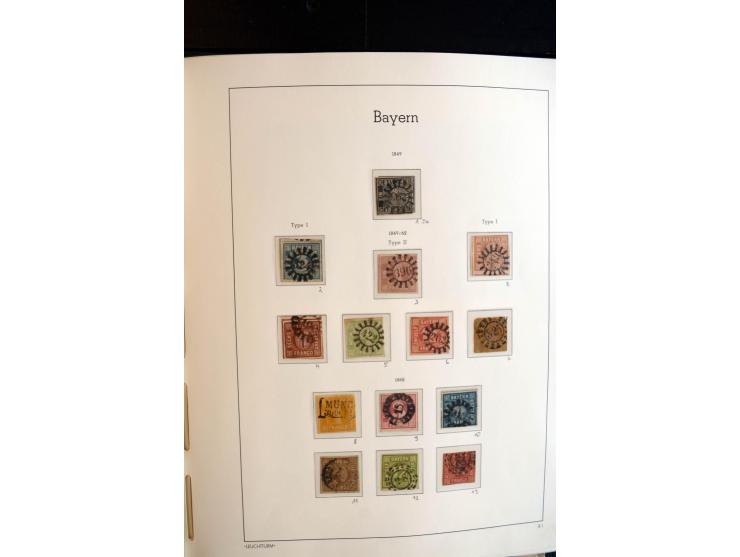 Baden bis Württemberg, ungebrauchte und gestempelte Sammlung mit u.a. Bayern Mi.-Nr. 26X sign. Brettl BPP, 26Y Fotoattest Sem