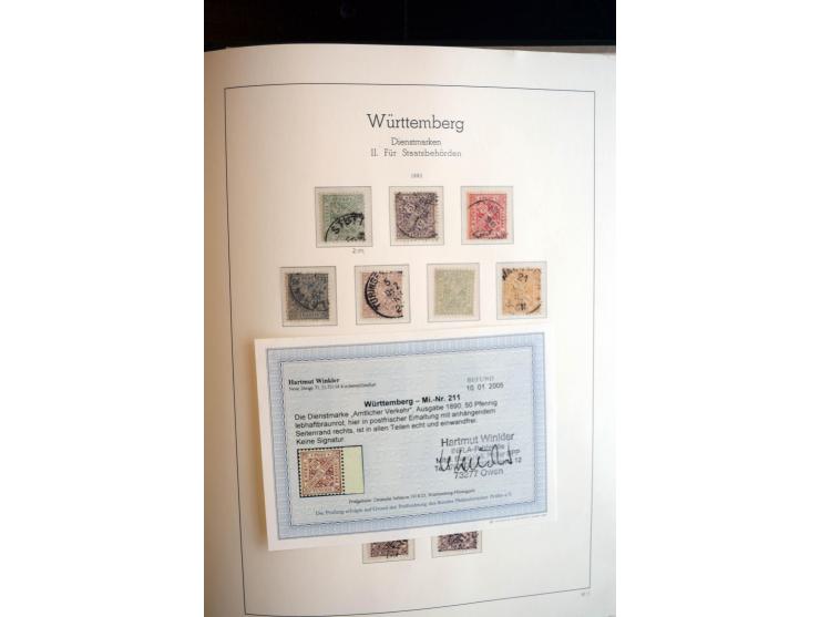 Baden bis Württemberg, ungebrauchte und gestempelte Sammlung mit u.a. Bayern Mi.-Nr. 26X sign. Brettl BPP, 26Y Fotoattest Sem