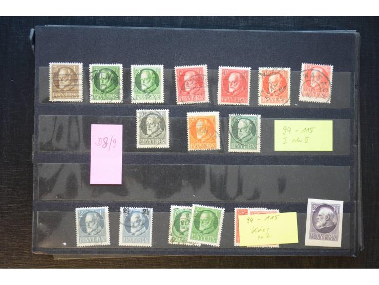 Baden bis Württemberg, ungebrauchte und gestempelte Sammlung mit gutem Teil Bayern mit u.a. Mi.-Nr. 1Ia, 26X gestempelt, 3 al