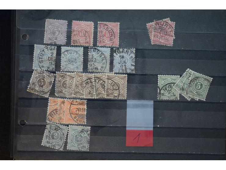 Baden bis Württemberg, ungebrauchte und gestempelte Sammlung mit gutem Teil Bayern mit u.a. Mi.-Nr. 1Ia, 26X gestempelt, 3 al