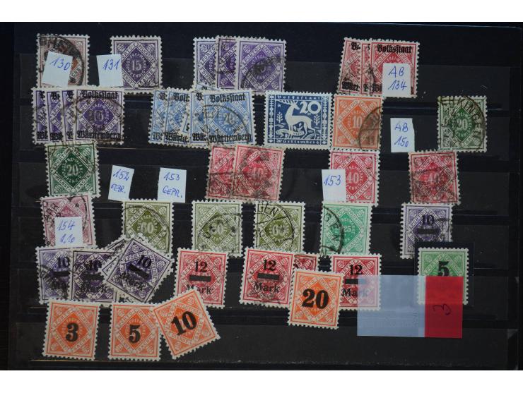 Baden bis Württemberg, ungebrauchte und gestempelte Sammlung mit gutem Teil Bayern mit u.a. Mi.-Nr. 1Ia, 26X gestempelt, 3 al