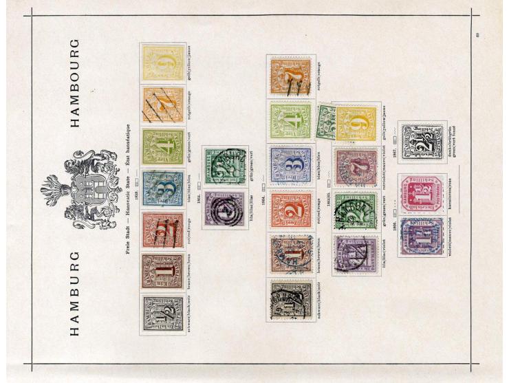 Baden bis Württemberg, ungebrauchte und gestempelte alte Sammlung mit einigen guten Werten wie z.B. Württemberg Nr. 42; einig