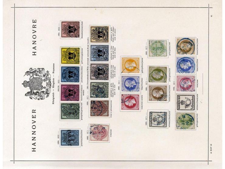 Baden bis Württemberg, ungebrauchte und gestempelte alte Sammlung mit einigen guten Werten wie z.B. Württemberg Nr. 42; einig