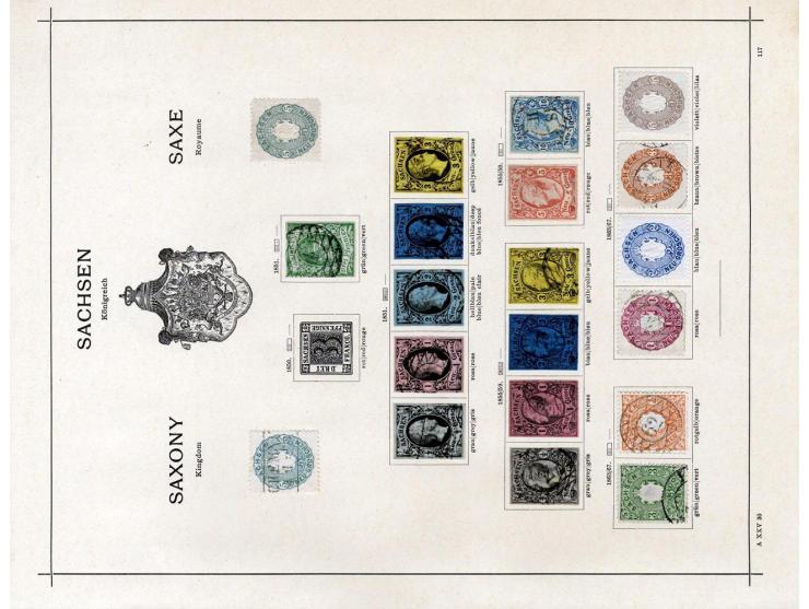 Baden bis Württemberg, ungebrauchte und gestempelte alte Sammlung mit einigen guten Werten wie z.B. Württemberg Nr. 42; einig