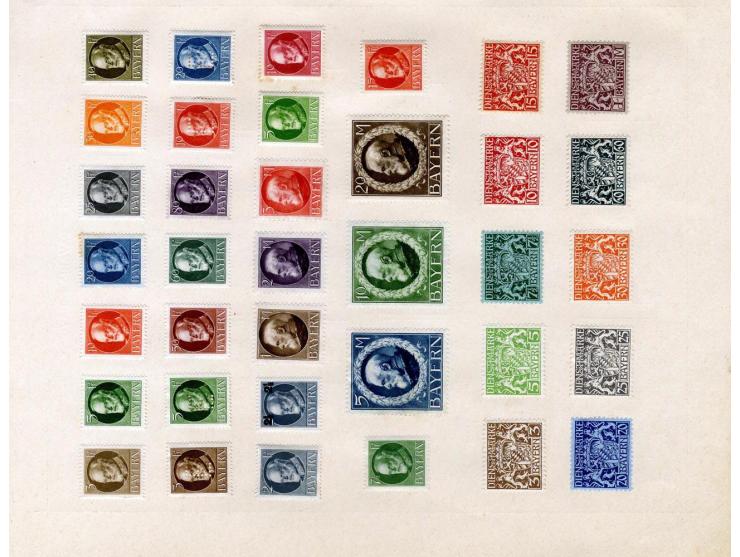 Baden bis Württemberg, ungebrauchte und gestempelte alte Sammlung mit einigen guten Werten wie z.B. Württemberg Nr. 42; einig