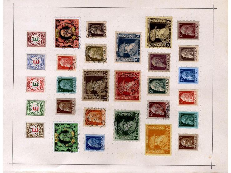 Baden bis Württemberg, ungebrauchte und gestempelte alte Sammlung mit einigen guten Werten wie z.B. Württemberg Nr. 42; einig