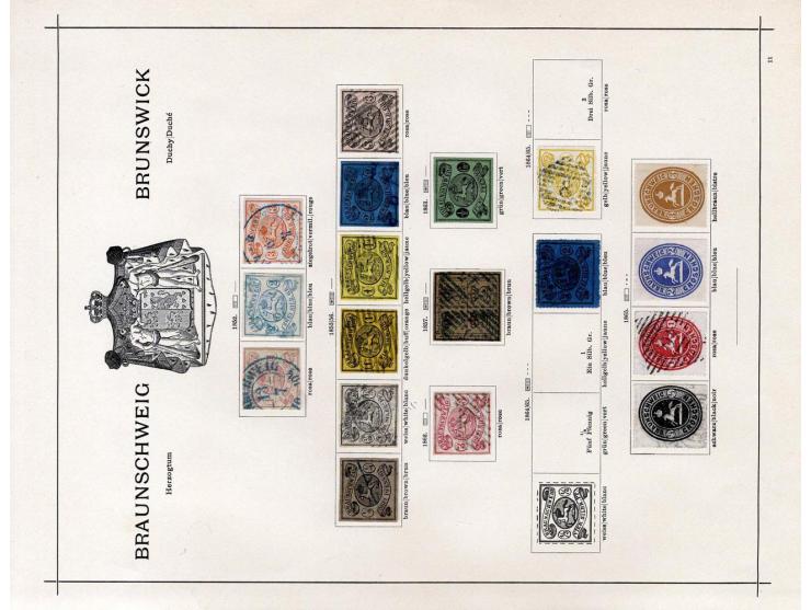 Baden bis Württemberg, ungebrauchte und gestempelte alte Sammlung mit einigen guten Werten wie z.B. Württemberg Nr. 42; einig