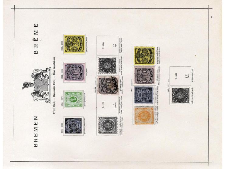 Baden bis Württemberg, ungebrauchte und gestempelte alte Sammlung mit einigen guten Werten wie z.B. Württemberg Nr. 42; einig