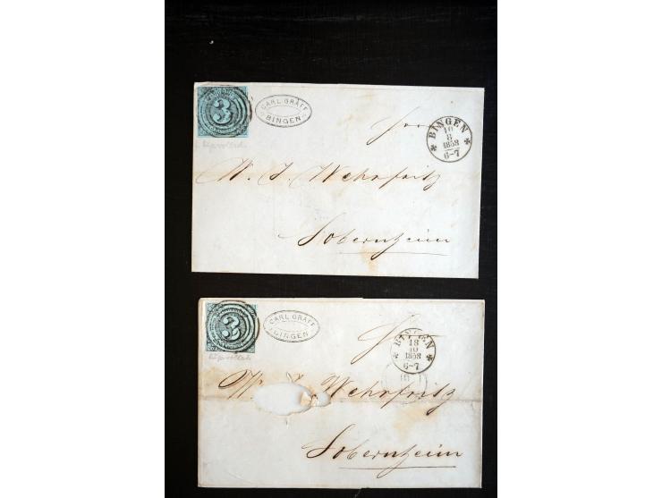 1851/1920, umfangreicher Posten mit geschätzt über 700 Briefen und Ganzsachen, Schwerpunkt bei Bayern, Preußen, Thurn & Taxis