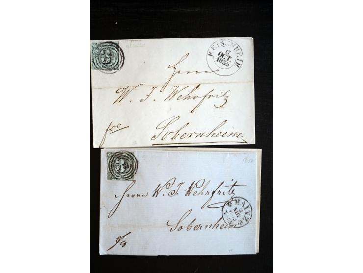 1851/1920, umfangreicher Posten mit geschätzt über 700 Briefen und Ganzsachen, Schwerpunkt bei Bayern, Preußen, Thurn & Taxis