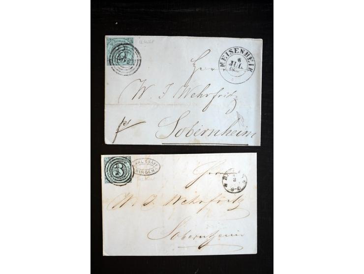1851/1920, umfangreicher Posten mit geschätzt über 700 Briefen und Ganzsachen, Schwerpunkt bei Bayern, Preußen, Thurn & Taxis