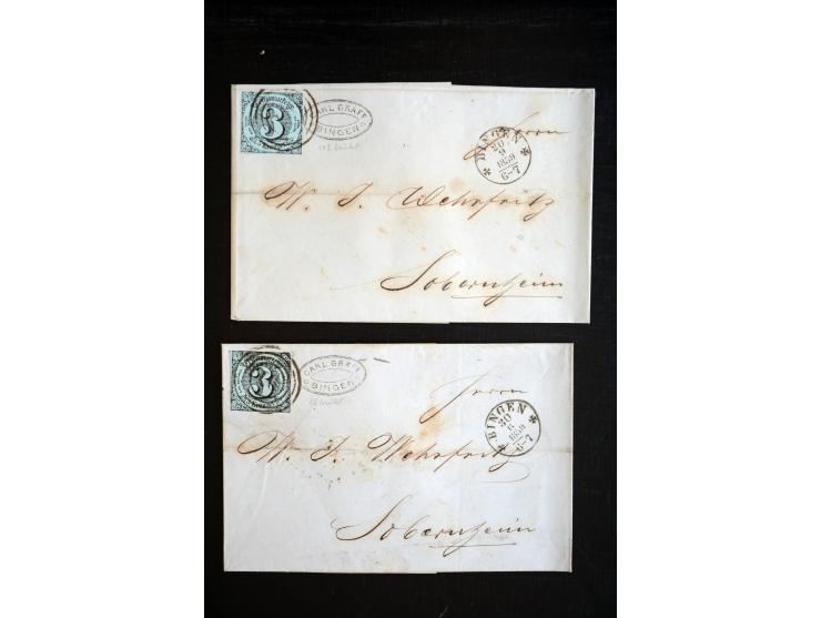 1851/1920, umfangreicher Posten mit geschätzt über 700 Briefen und Ganzsachen, Schwerpunkt bei Bayern, Preußen, Thurn & Taxis