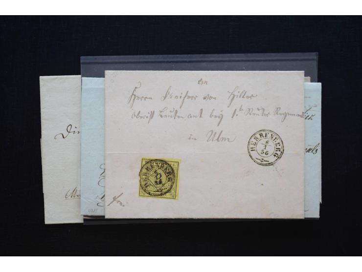 BUNDESFESTUNGEN: 1814/66 (ca.), 17 Briefe aus bzw. mit Bezug zu den Festungen Mainz, Ulm,  Landau und Rastatt