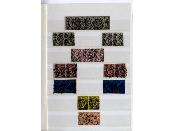 1850/67, gestempelte kleine Sammlung in sehr sauberer Erhaltung, schön spezialisisert mit diversen Stempeln (auch Fremdentwer