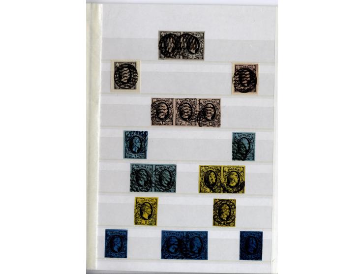 1850/67, gestempelte kleine Sammlung in sehr sauberer Erhaltung, schön spezialisisert mit diversen Stempeln (auch Fremdentwer
