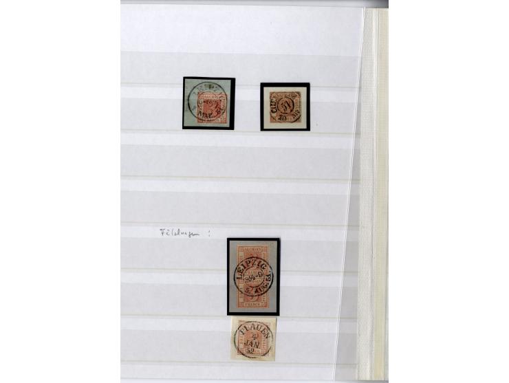 1850/67, gestempelte kleine Sammlung in sehr sauberer Erhaltung, schön spezialisisert mit diversen Stempeln (auch Fremdentwer