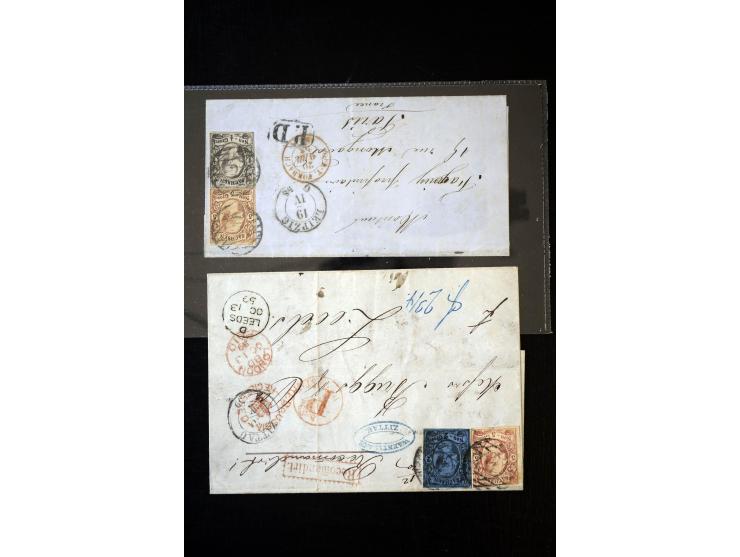 1851/60 (ca.), ungebrauchte, ungestempelte kleine Partie, dabei Sperati-Fälschung der Mi.-Nr. 1, 4er-Block der Nr. 8 auf Brie