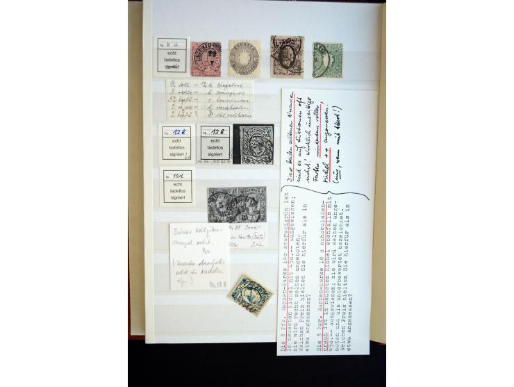 NUMMERN- UND ORTSSTEMPEL: Sehr schöne Sammlung mit ingesamt ca. 1700 Marken und Briefstücken in 7 kleinen Steckbüchern; gesam