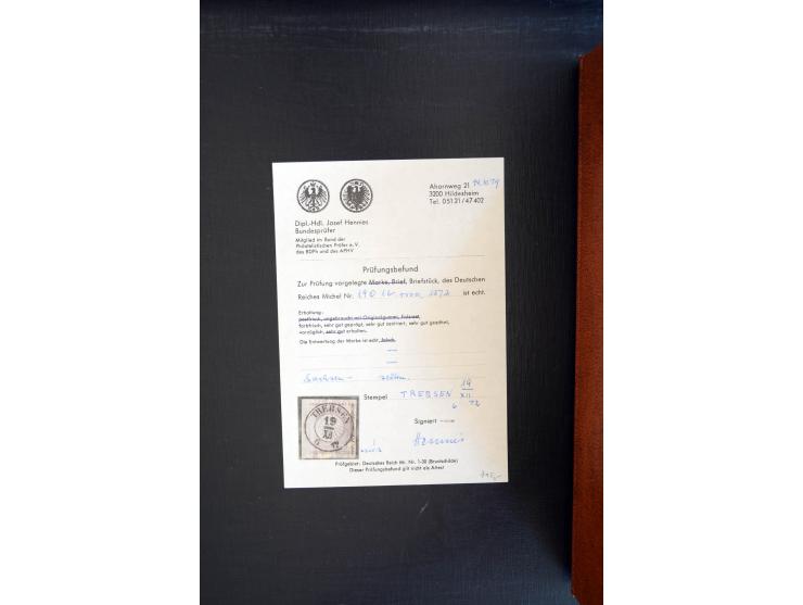 NUMMERN- UND ORTSSTEMPEL: Sehr schöne Sammlung mit ingesamt ca. 1700 Marken und Briefstücken in 7 kleinen Steckbüchern; gesam