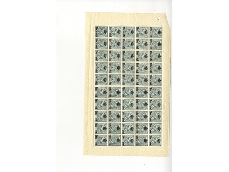 1906, postfrischer Bestand Mi.-Nr. 107-10 und ex 217-23 in Einheiten und Bogenteilen (Mi. nach Angabe des Einlieferers ca. 10