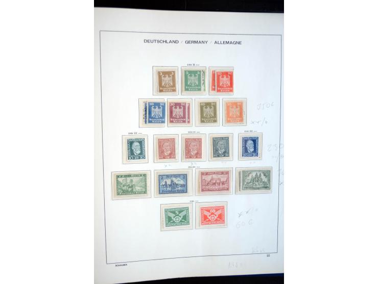 1872/1945, postfrische, ungebrauchte und gestempelte reichhaltige Sammlung mit vielen guten Ausgaben und einigen Besonderheit