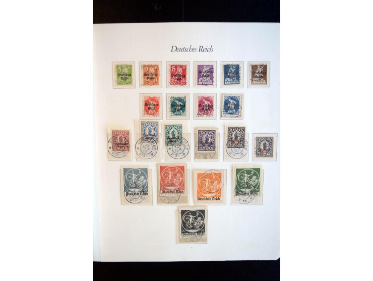 1872/1945, gestempelte reichhaltige Sammlung mit u.a. Mi.-Nr. 66, 118a, 177-80, 182, 319B, 330B, 438-39, 456-58 auf Zeppelin-