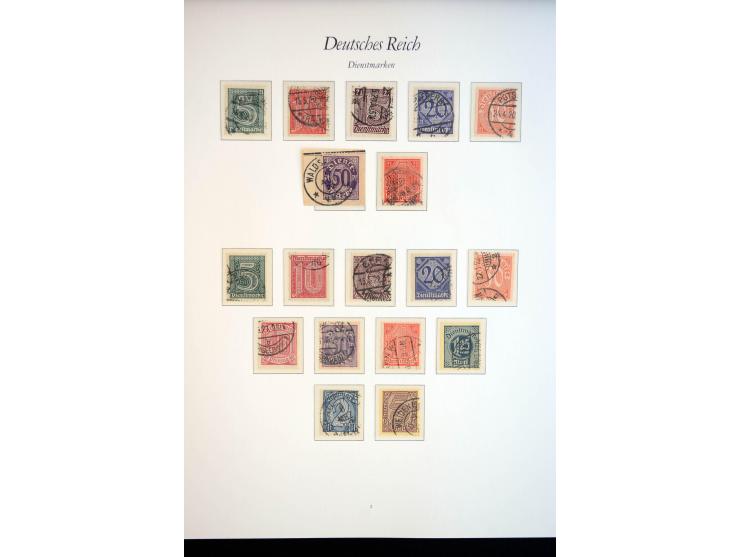 1872/1945, gestempelte reichhaltige Sammlung mit u.a. Mi.-Nr. 66, 118a, 177-80, 182, 319B, 330B, 438-39, 456-58 auf Zeppelin-