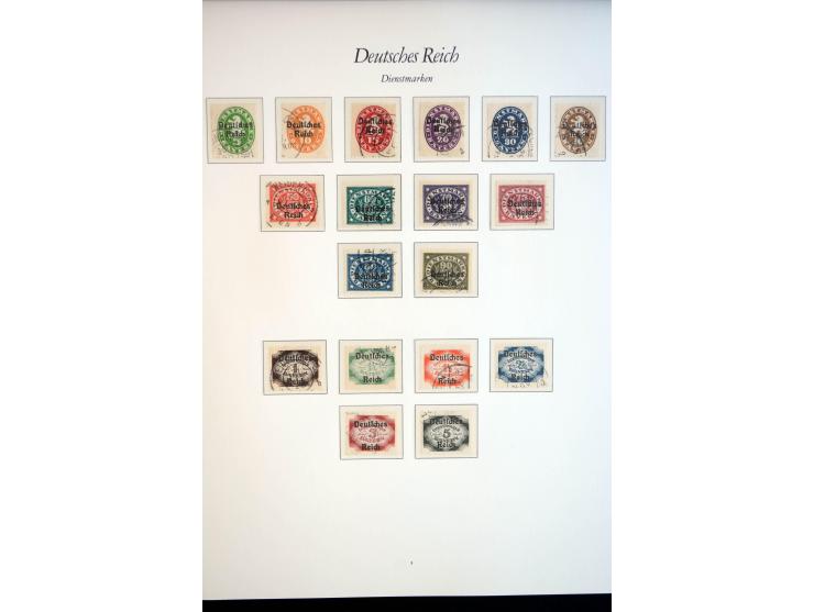1872/1945, gestempelte reichhaltige Sammlung mit u.a. Mi.-Nr. 66, 118a, 177-80, 182, 319B, 330B, 438-39, 456-58 auf Zeppelin-