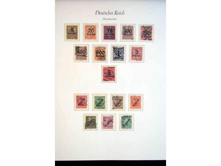 1872/1945, gestempelte reichhaltige Sammlung mit u.a. Mi.-Nr. 66, 118a, 177-80, 182, 319B, 330B, 438-39, 456-58 auf Zeppelin-