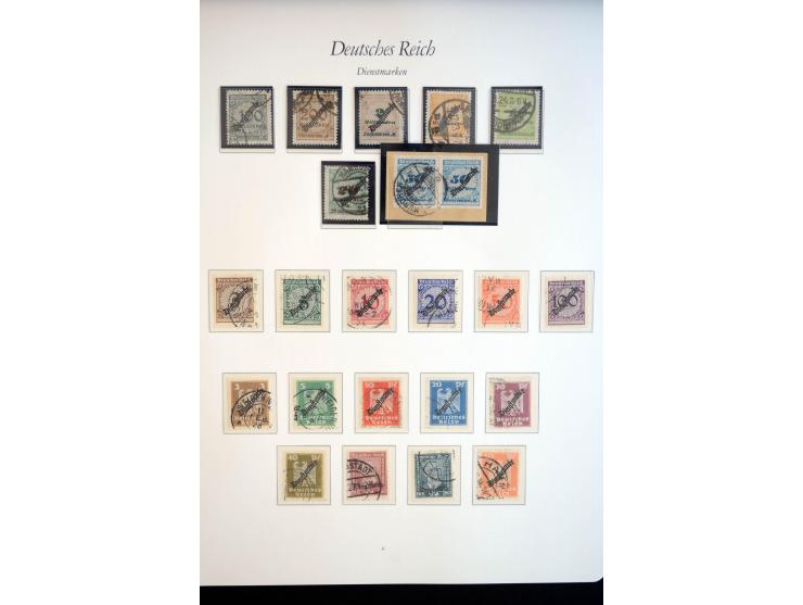 1872/1945, gestempelte reichhaltige Sammlung mit u.a. Mi.-Nr. 66, 118a, 177-80, 182, 319B, 330B, 438-39, 456-58 auf Zeppelin-