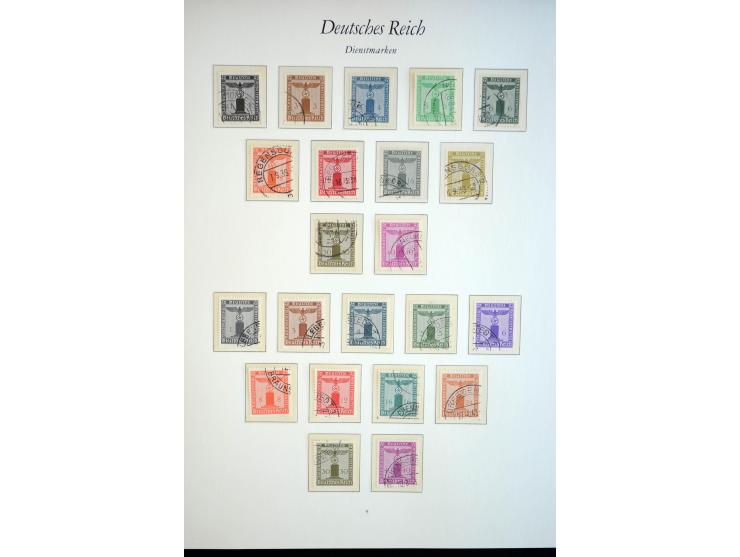 1872/1945, gestempelte reichhaltige Sammlung mit u.a. Mi.-Nr. 66, 118a, 177-80, 182, 319B, 330B, 438-39, 456-58 auf Zeppelin-