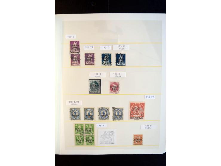 1872/1945, gestempelte reichhaltige Sammlung mit u.a. Mi.-Nr. 66, 118a, 177-80, 182, 319B, 330B, 438-39, 456-58 auf Zeppelin-