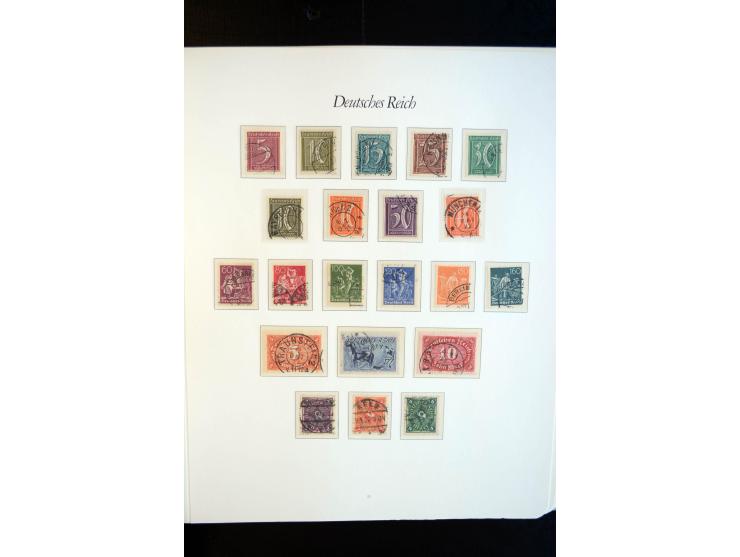 1872/1945, gestempelte reichhaltige Sammlung mit u.a. Mi.-Nr. 66, 118a, 177-80, 182, 319B, 330B, 438-39, 456-58 auf Zeppelin-