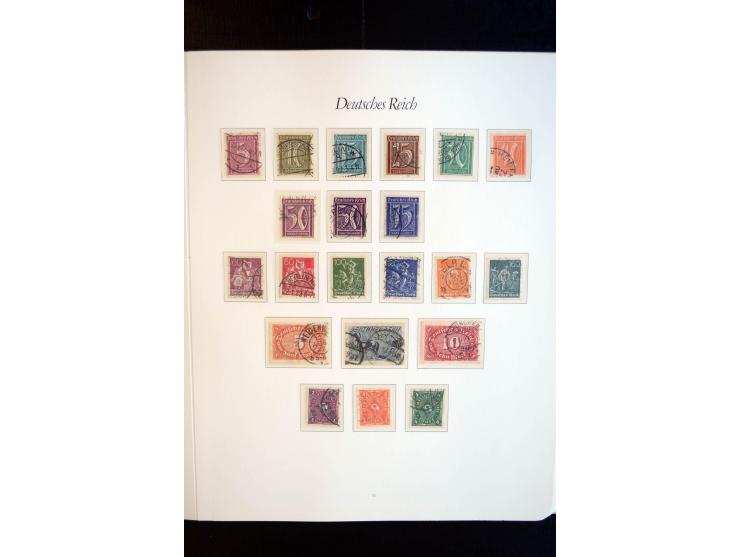 1872/1945, gestempelte reichhaltige Sammlung mit u.a. Mi.-Nr. 66, 118a, 177-80, 182, 319B, 330B, 438-39, 456-58 auf Zeppelin-