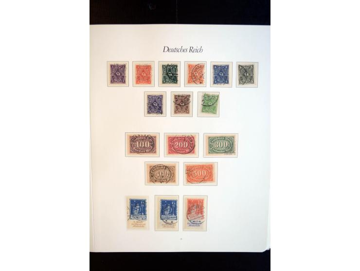 1872/1945, gestempelte reichhaltige Sammlung mit u.a. Mi.-Nr. 66, 118a, 177-80, 182, 319B, 330B, 438-39, 456-58 auf Zeppelin-