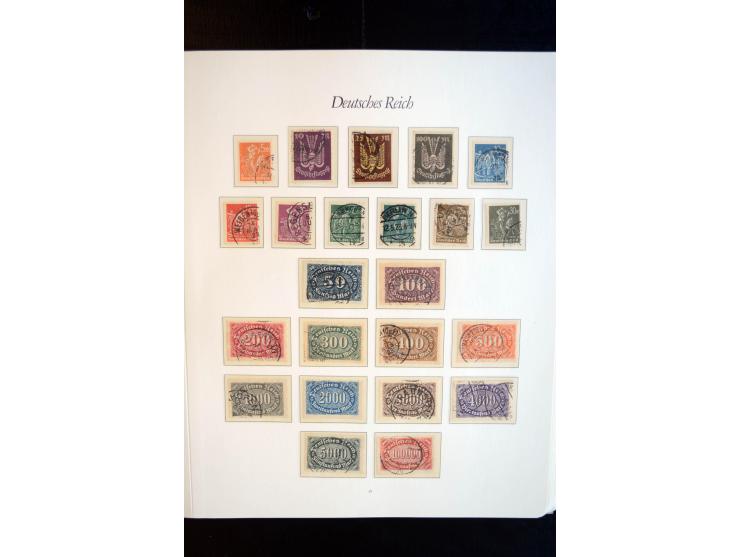 1872/1945, gestempelte reichhaltige Sammlung mit u.a. Mi.-Nr. 66, 118a, 177-80, 182, 319B, 330B, 438-39, 456-58 auf Zeppelin-
