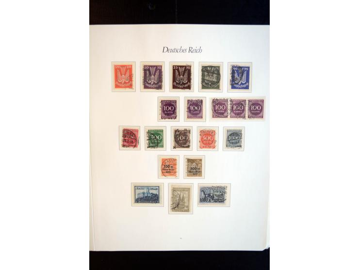 1872/1945, gestempelte reichhaltige Sammlung mit u.a. Mi.-Nr. 66, 118a, 177-80, 182, 319B, 330B, 438-39, 456-58 auf Zeppelin-