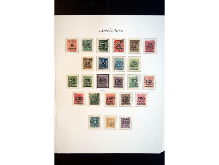 1872/1945, gestempelte reichhaltige Sammlung mit u.a. Mi.-Nr. 66, 118a, 177-80, 182, 319B, 330B, 438-39, 456-58 auf Zeppelin-