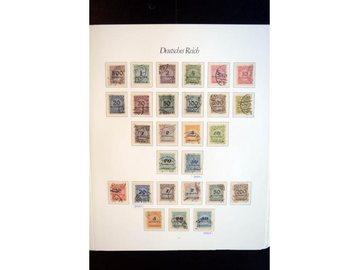 1872/1945, gestempelte reichhaltige Sammlung mit u.a. Mi.-Nr. 66, 118a, 177-80, 182, 319B, 330B, 438-39, 456-58 auf Zeppelin-