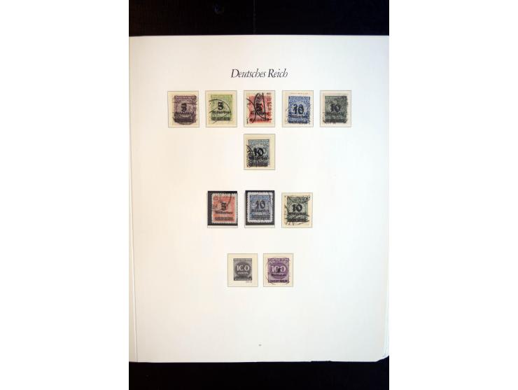 1872/1945, gestempelte reichhaltige Sammlung mit u.a. Mi.-Nr. 66, 118a, 177-80, 182, 319B, 330B, 438-39, 456-58 auf Zeppelin-