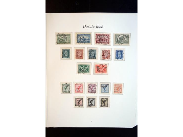 1872/1945, gestempelte reichhaltige Sammlung mit u.a. Mi.-Nr. 66, 118a, 177-80, 182, 319B, 330B, 438-39, 456-58 auf Zeppelin-